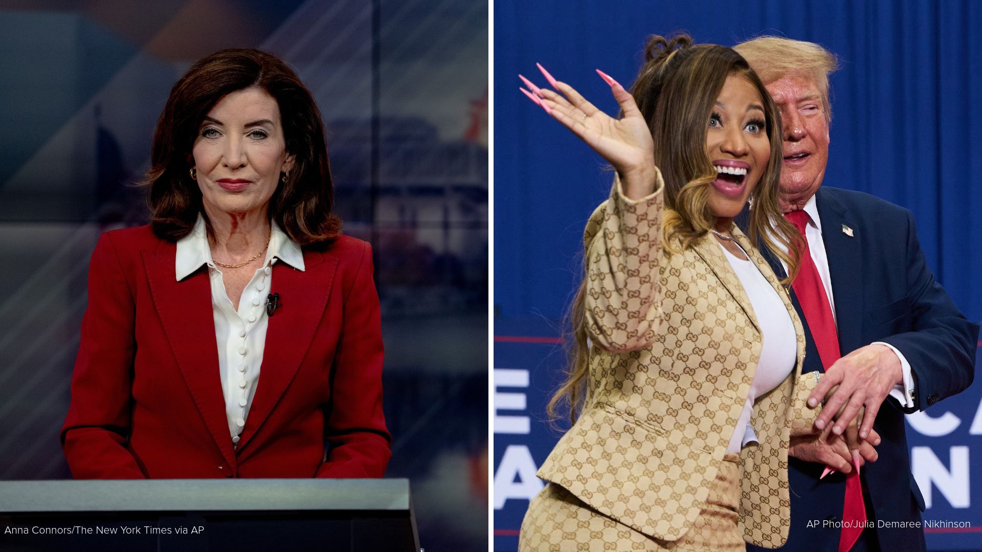 New York Governor Kathy Hochul responds after rapper Nicki Minaj calls her 'evil'
       — ABC7 Chicago (WLS-TV)